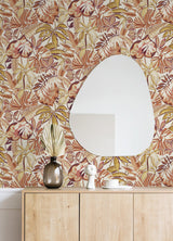 Caroline et Bettina CBS4515 Amber Feuilles Peel & Stick Wallpaper