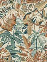 Caroline et Bettina CBS4516 Spice Feuilles Peel & Stick Wallpaper