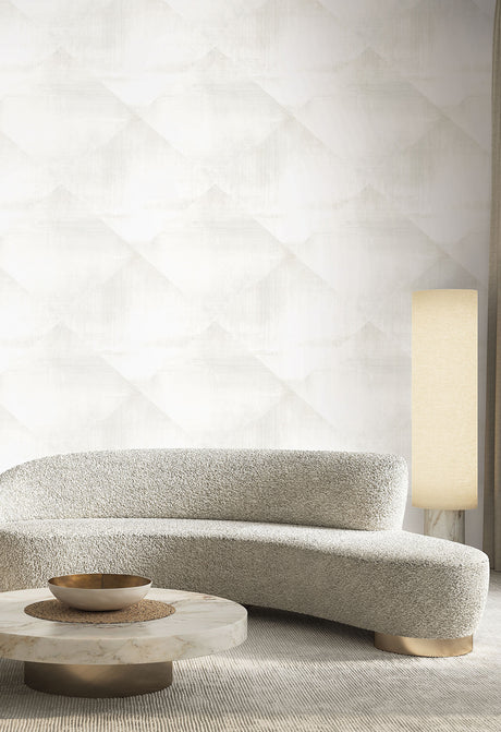 York CC1216 In Clay White Wallpaper