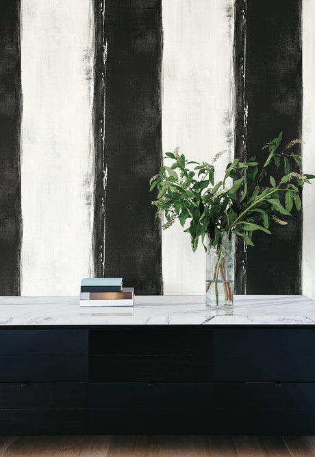 York CC1271 Ink Wash Black Wallpaper