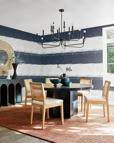 York CC1272 Ink Wash Navy Wallpaper