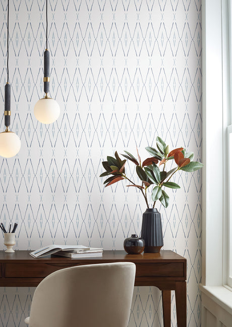 York CC1284 Artifact Silhouettes Indigo Wallpaper