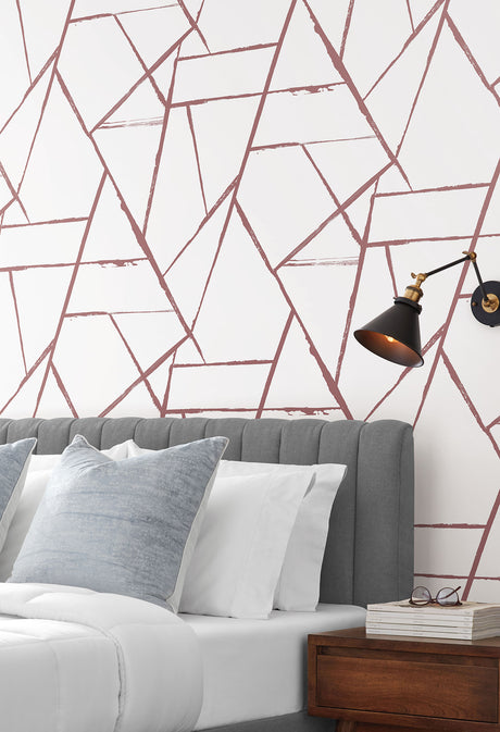 York CC1291 Intersect Spice Red Wallpaper
