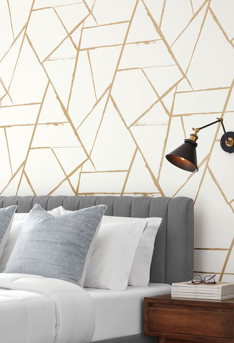 York CC1294 Intersect Gold Metallic Wallpaper