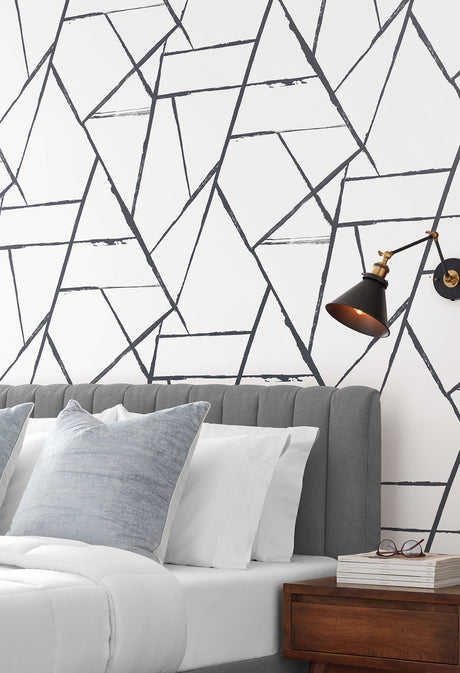 York CC1295 Intersect Black Wallpaper