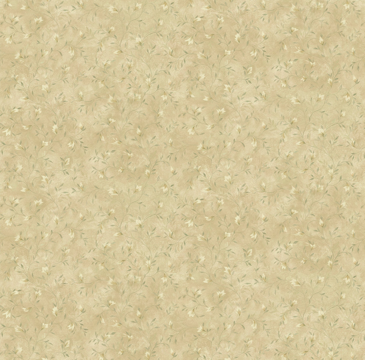 Chesapeake CCB216114 Folk Botanical  Taupe Trail Wallpaper