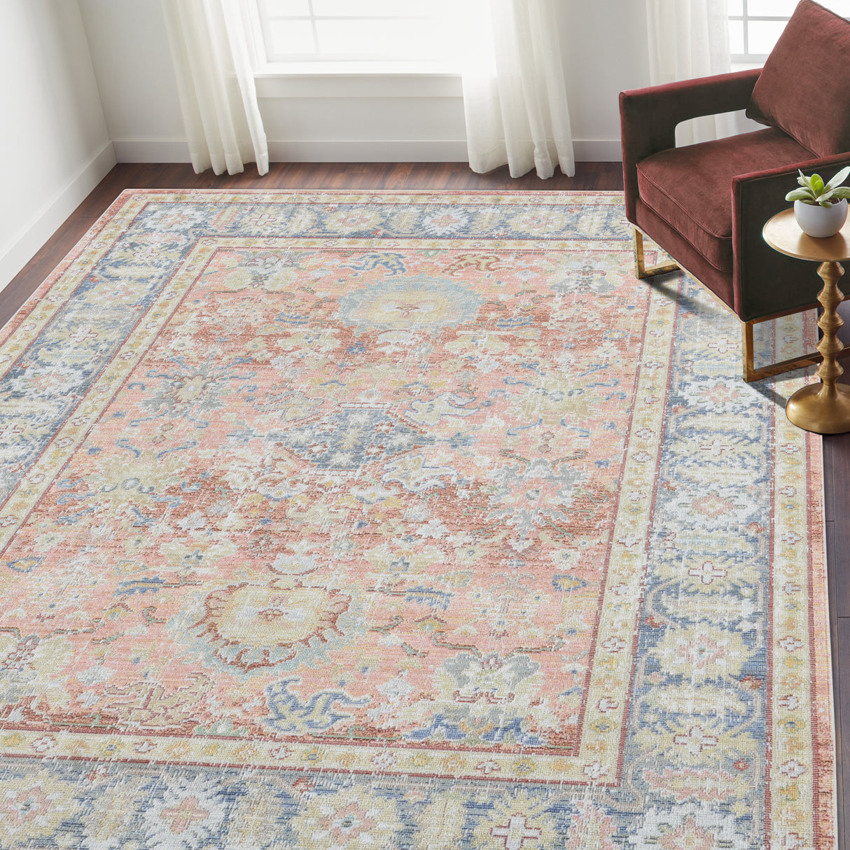 Amer Rugs CEN-16 Century Vintage Medallion Runner Rug, 2'6" X 8' Area Rug