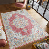 Amer Rugs CEN-20 Century Vintage Medallion /Teal Area Rug
