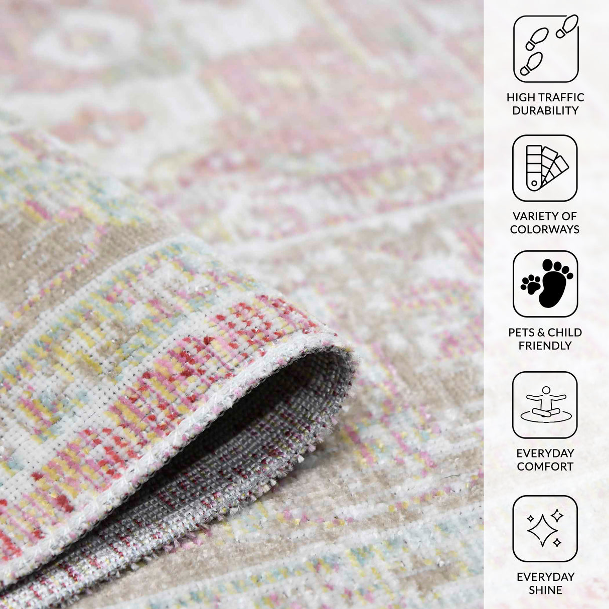 Amer Rugs CEN-23 Century Vintage Bordered Area Rug