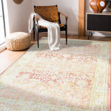 Amer Rugs CEN-8 Century Vintage Bordered /Ivory Runner Rug, 2'6" X 8' Area Rug