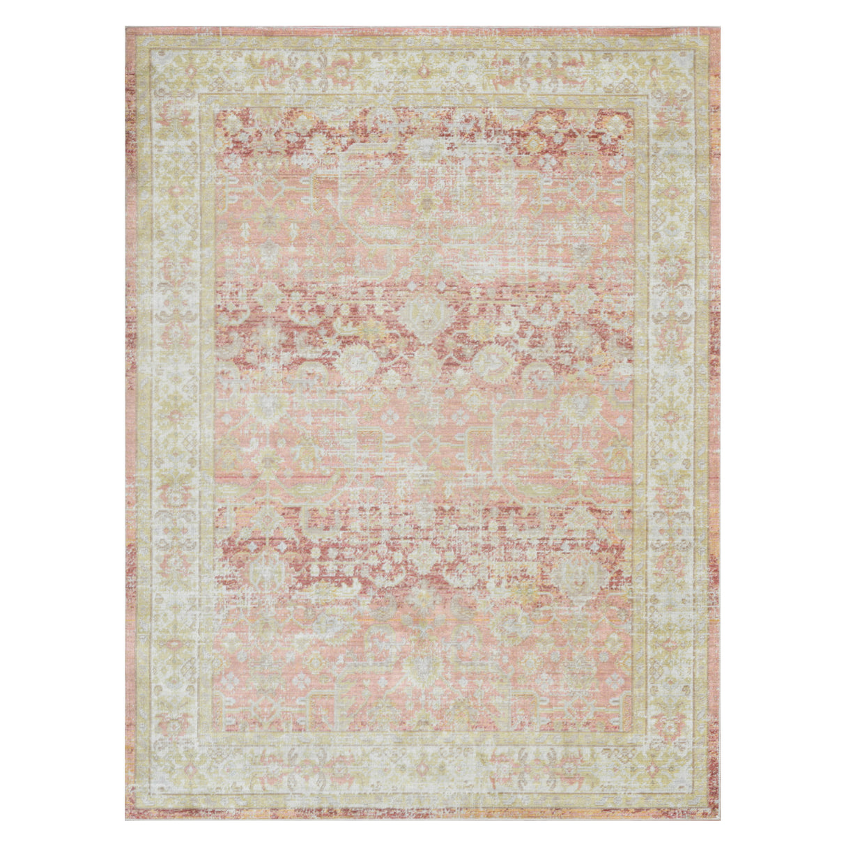 Amer Rugs CEN-8 Century Vintage Bordered /Ivory Runner Rug, 2'6" X 8' Area Rug