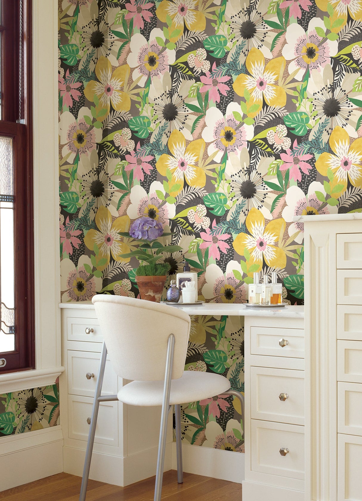 Ohpopsi CEP50102W Janis Mustard Floral Riot Wallpaper