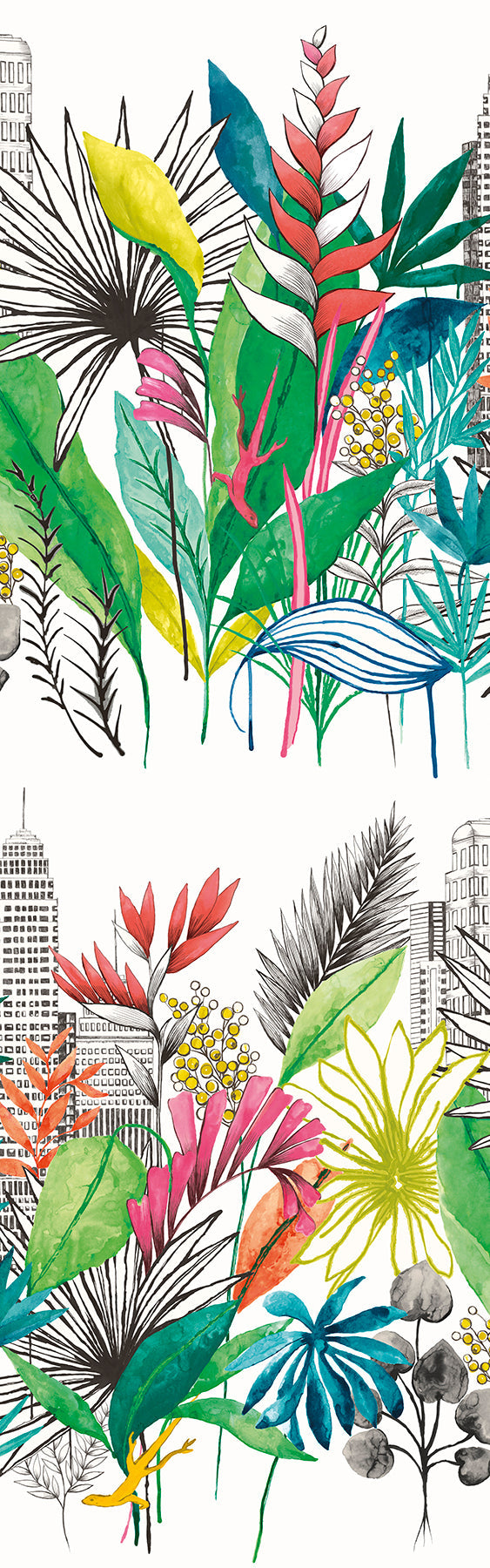 Ohpopsi CEP50107W Sierra Multicolor Urban Tropic Wallpaper