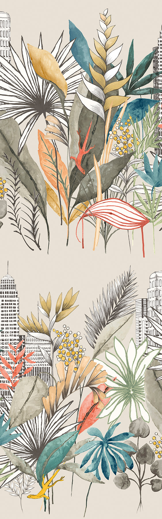 Ohpopsi CEP50109W Sierra Neutral Urban Tropic Wallpaper