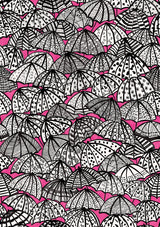 Ohpopsi CEP50115W Dara Raspberry Jolly Brollies Wallpaper