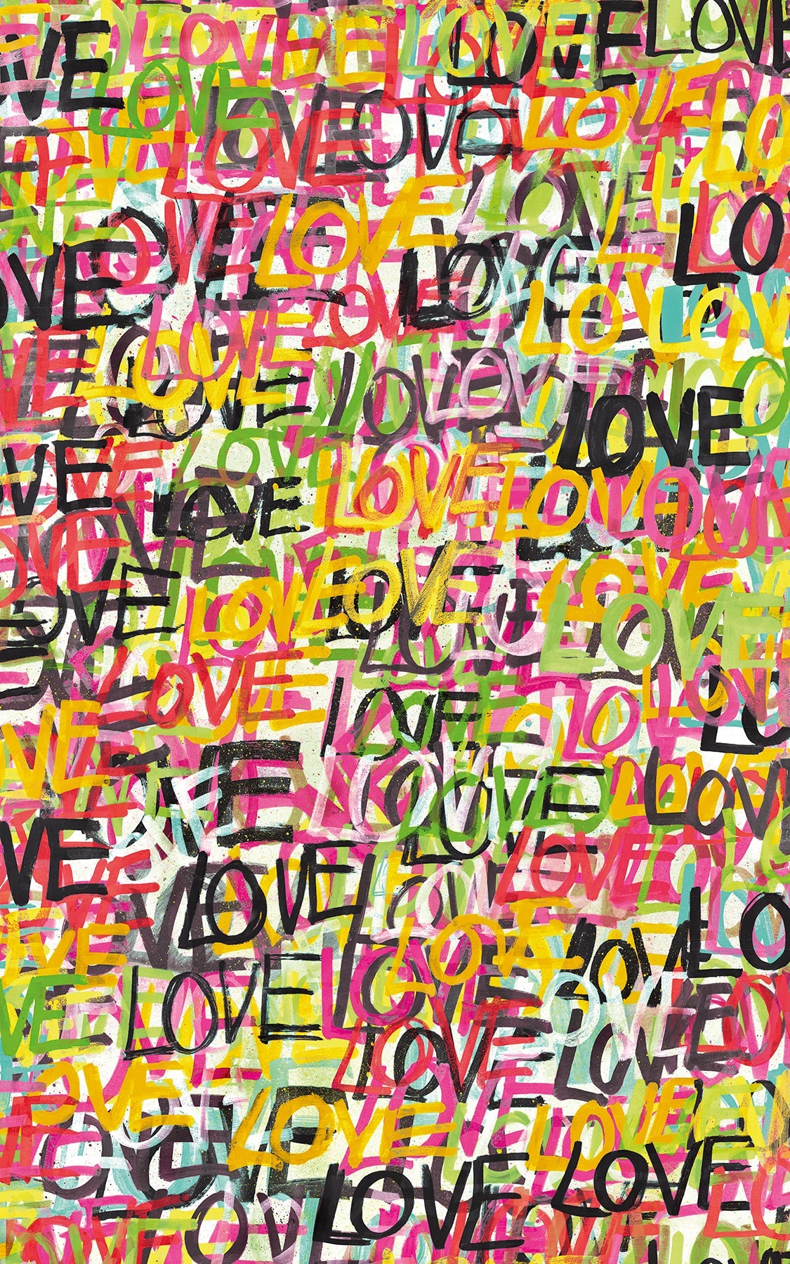 Ohpopsi CEP50119W Indio Chartreuse Love Scribble Wallpaper