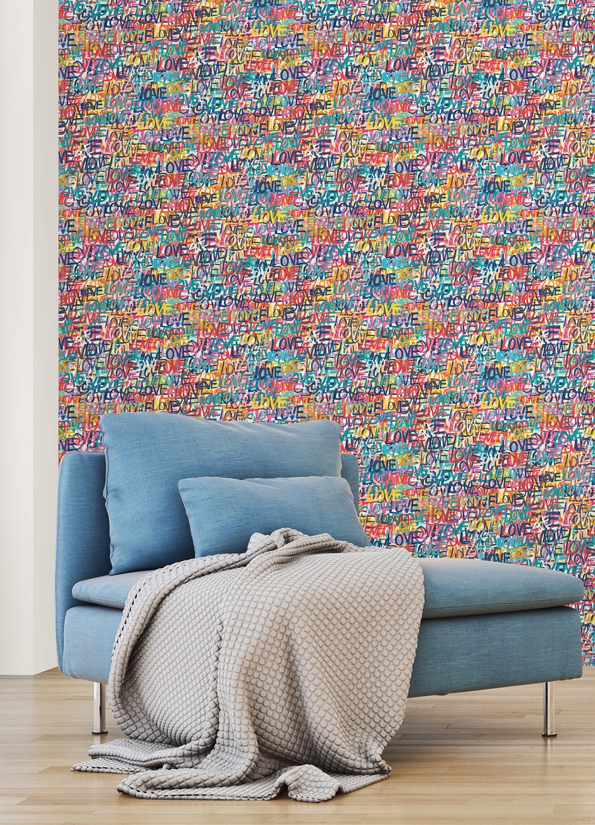 Ohpopsi CEP50120W Indio Multicolor Love Scribble Wallpaper