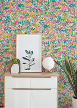 Ohpopsi CEP50122W Indio Pastel Love Scribble Wallpaper