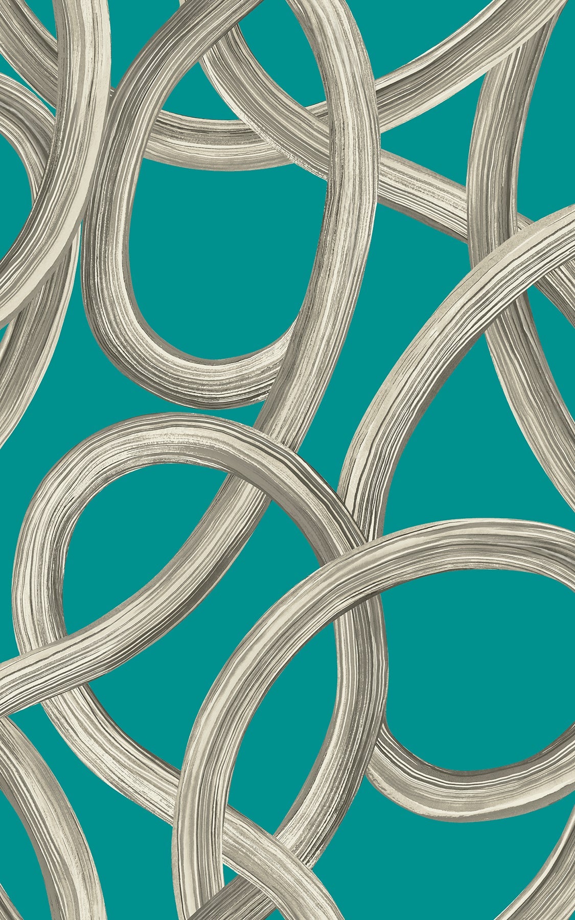 Ohpopsi CEP50124W Calix Turquoise Twisted Geo Wallpaper