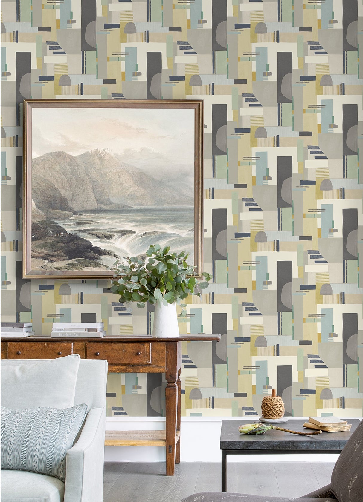 Ohpopsi CEP50133W Rhodes Neutral Blocs Wallpaper