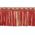 Schumacher CF3019-2 LUCINDA CUT FRINGE in ECRU/DELFT/GARNET 