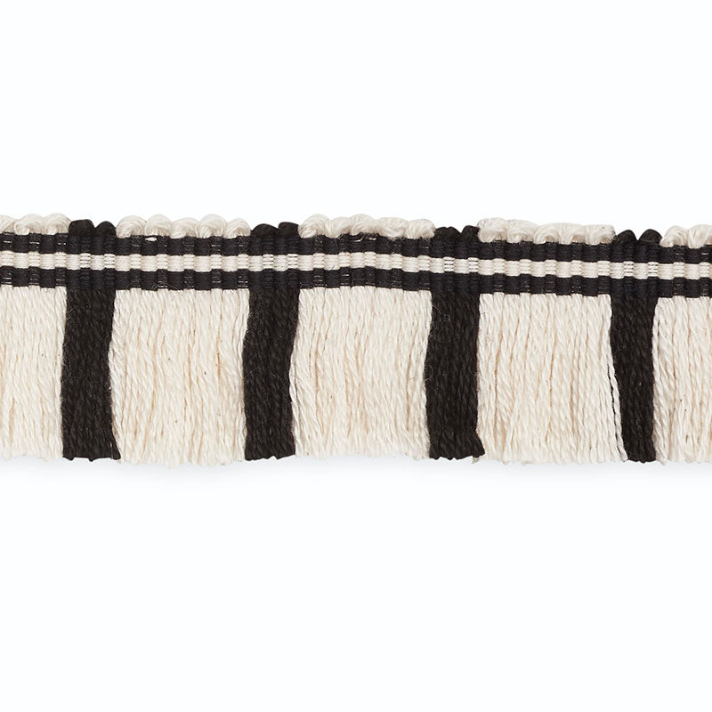 Schumacher CF3021-6 GORDON CUT FRINGE in IVORY/EBONY Trim - 