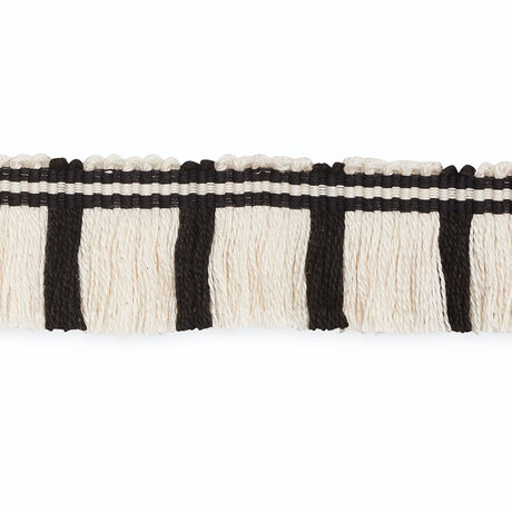 Schumacher CF3021-6 GORDON CUT FRINGE in IVORY/EBONY Trim - 