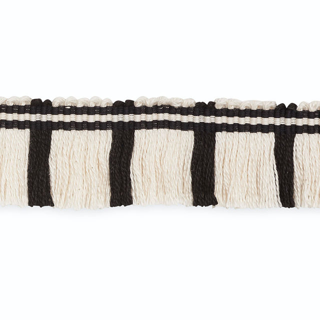 Schumacher CF3021-6 GORDON CUT FRINGE in IVORY/EBONY Trim - 