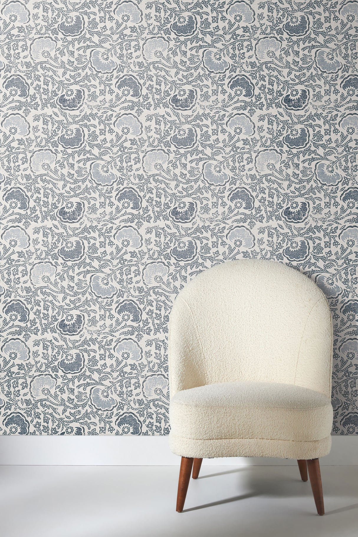 York CH1441 Fontaine Blue & Grey Wallpaper