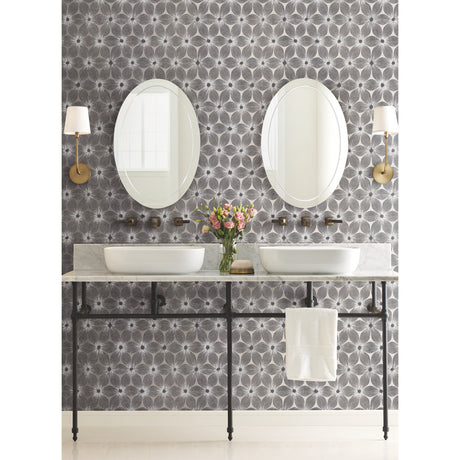 York CI2302 Everlasting White & Silver Wallpaper