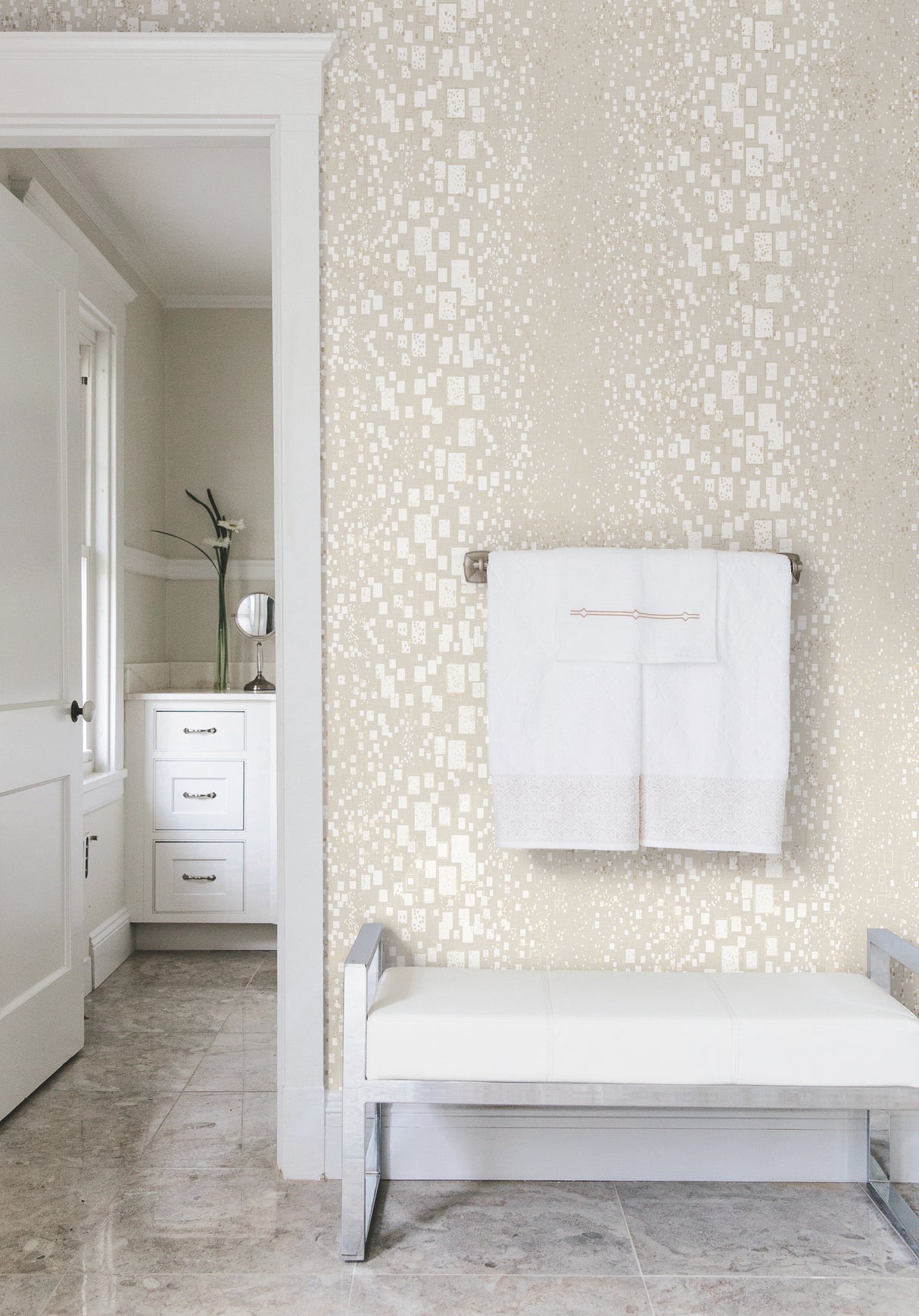 York CI2323 Gilded Confetti Cream Wallpaper