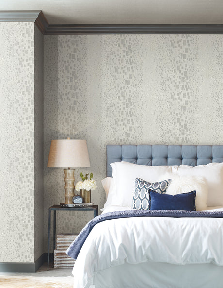 York CI2324 Gilded Confetti Silver & Grey Wallpaper