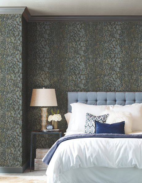 York CI2325 Gilded Confetti Charcoal Wallpaper