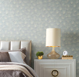 York CI2338 Luminous Gingko Blue Wallpaper