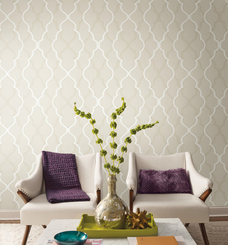 York CI2396 Double Damask Beige Wallpaper