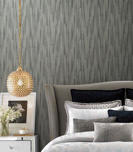 York CI2402 Bargello Dark Grey Wallpaper