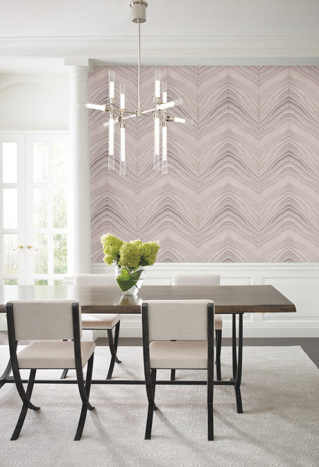 York CI2413 Onyx Strata Pink & Purple Wallpaper