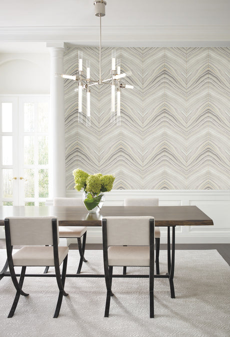 York CI2415 Onyx Strata Beige Wallpaper