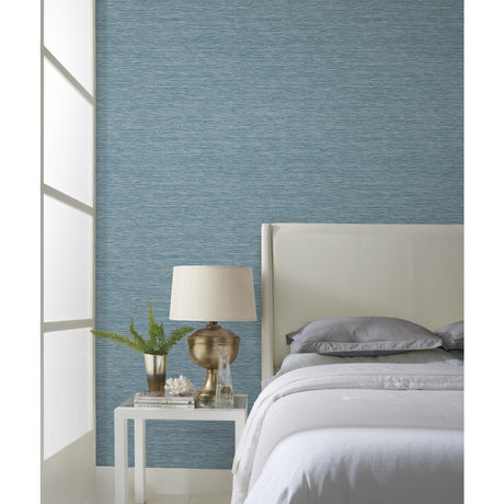 York CL2555 Challis Woven Blue Wallpaper