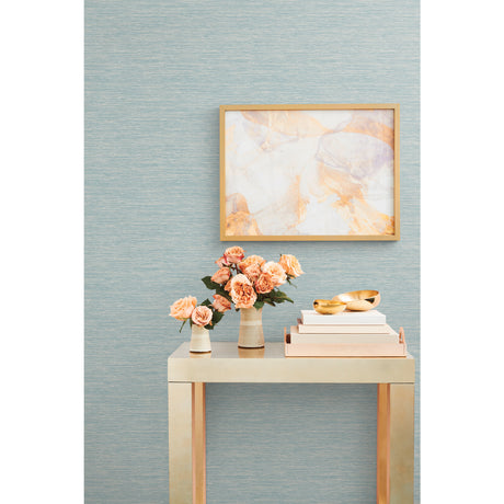 York CL2562 Challis Woven Blue & Green Wallpaper