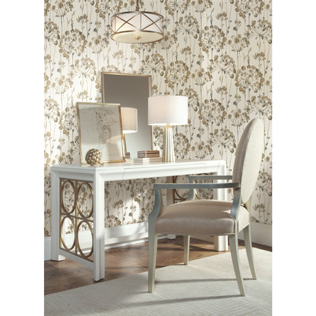 York CN2103 Flourish Taupe Metallic Wallpaper