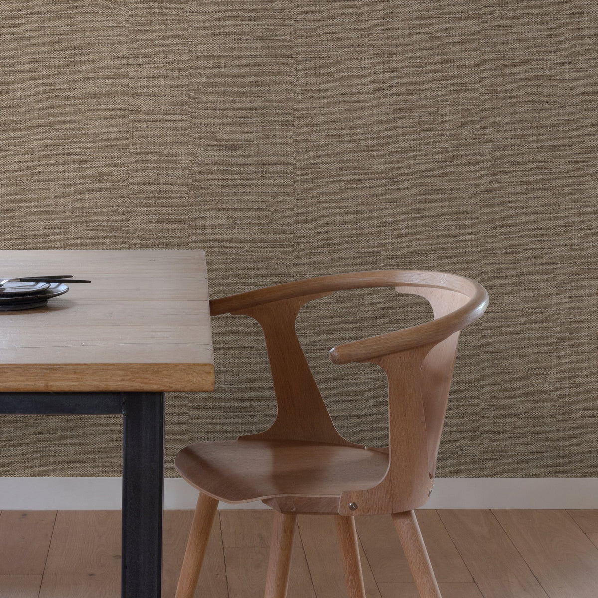 Galerie Concept Rough Textile Brown Wallpaper CO1012