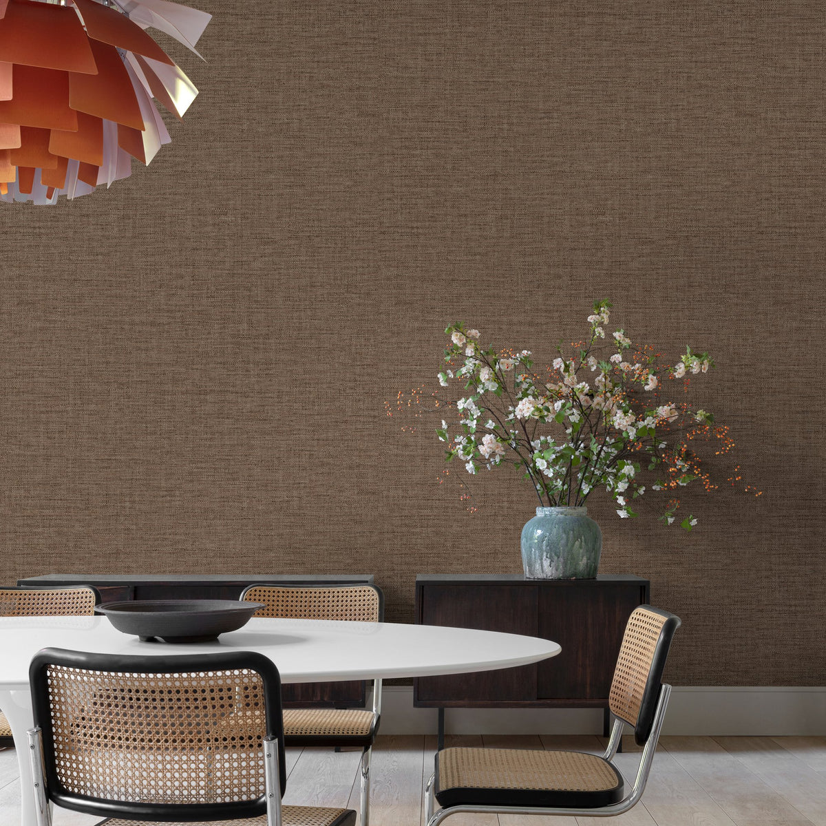 Galerie Concept Rough Textile Brown Wallpaper CO1013