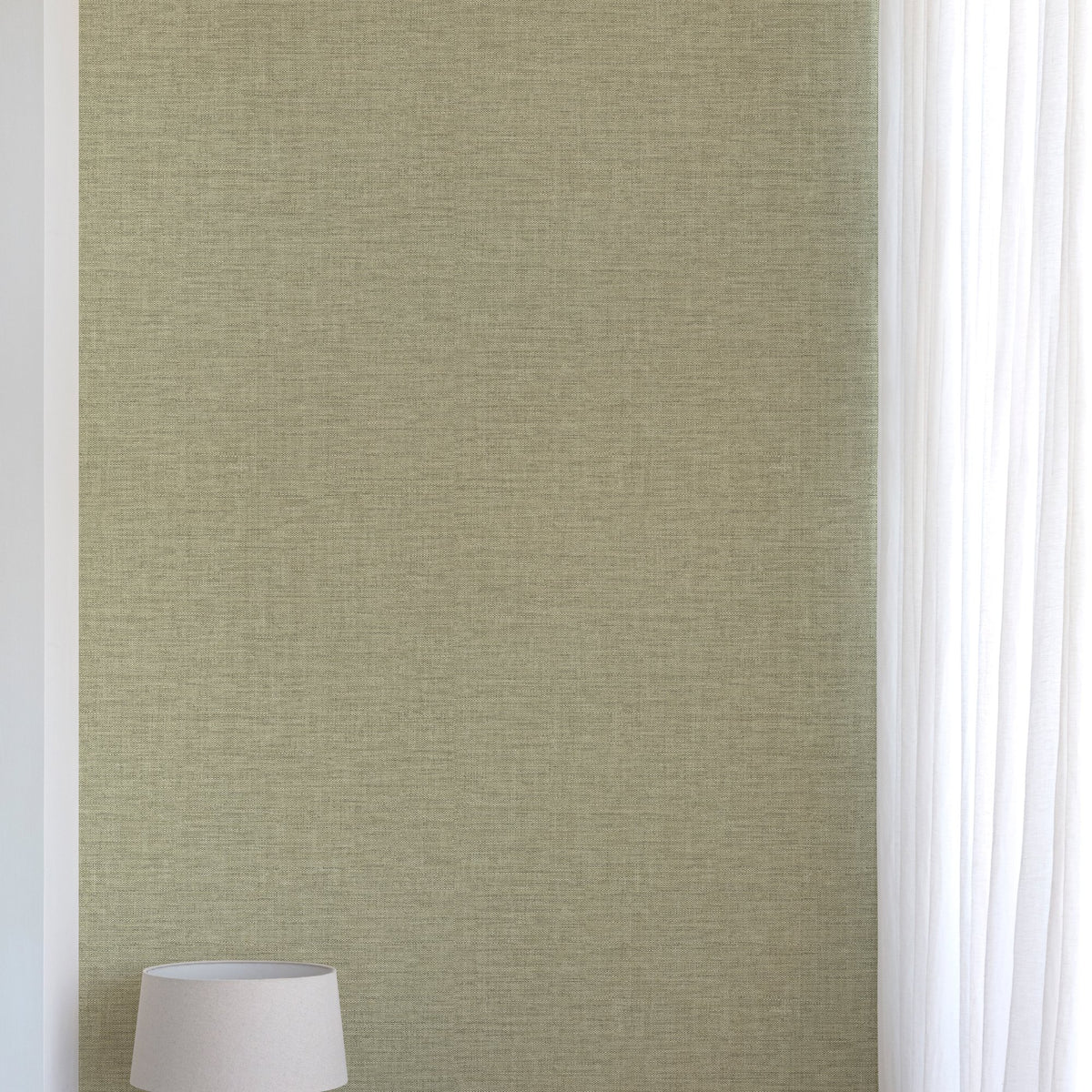 Galerie Concept Rough Textile Green Wallpaper CO1018
