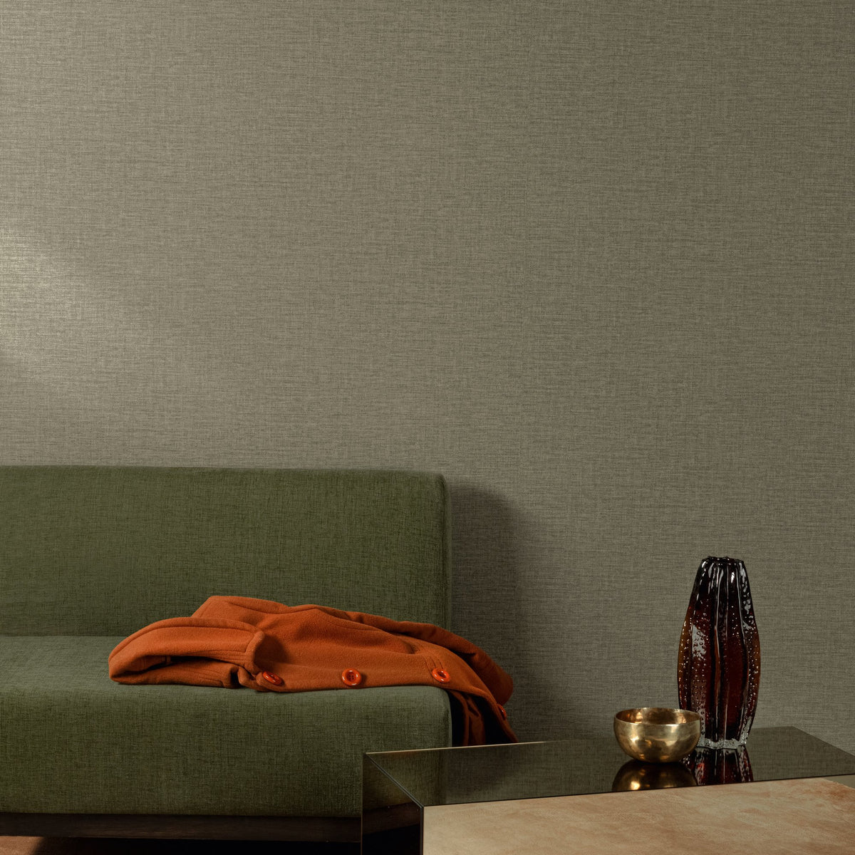 Galerie Concept Rough Textile Brown Wallpaper CO1019