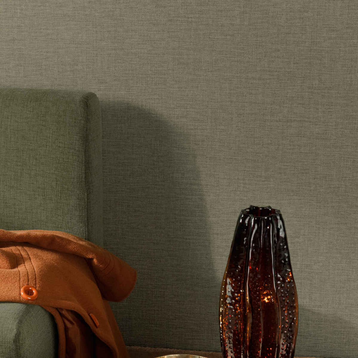 Galerie Concept Rough Textile Brown Wallpaper CO1019