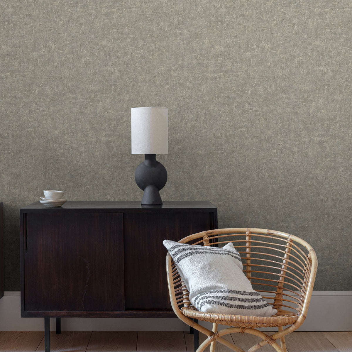 Galerie Concept Concrete Plain Black Wallpaper CO1205