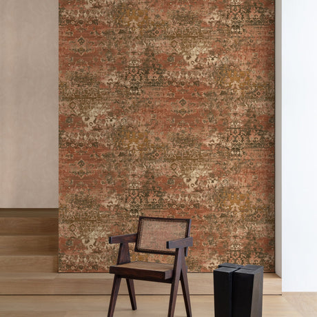 Galerie Concept Worn Tapistry Red Wallpaper CO3103