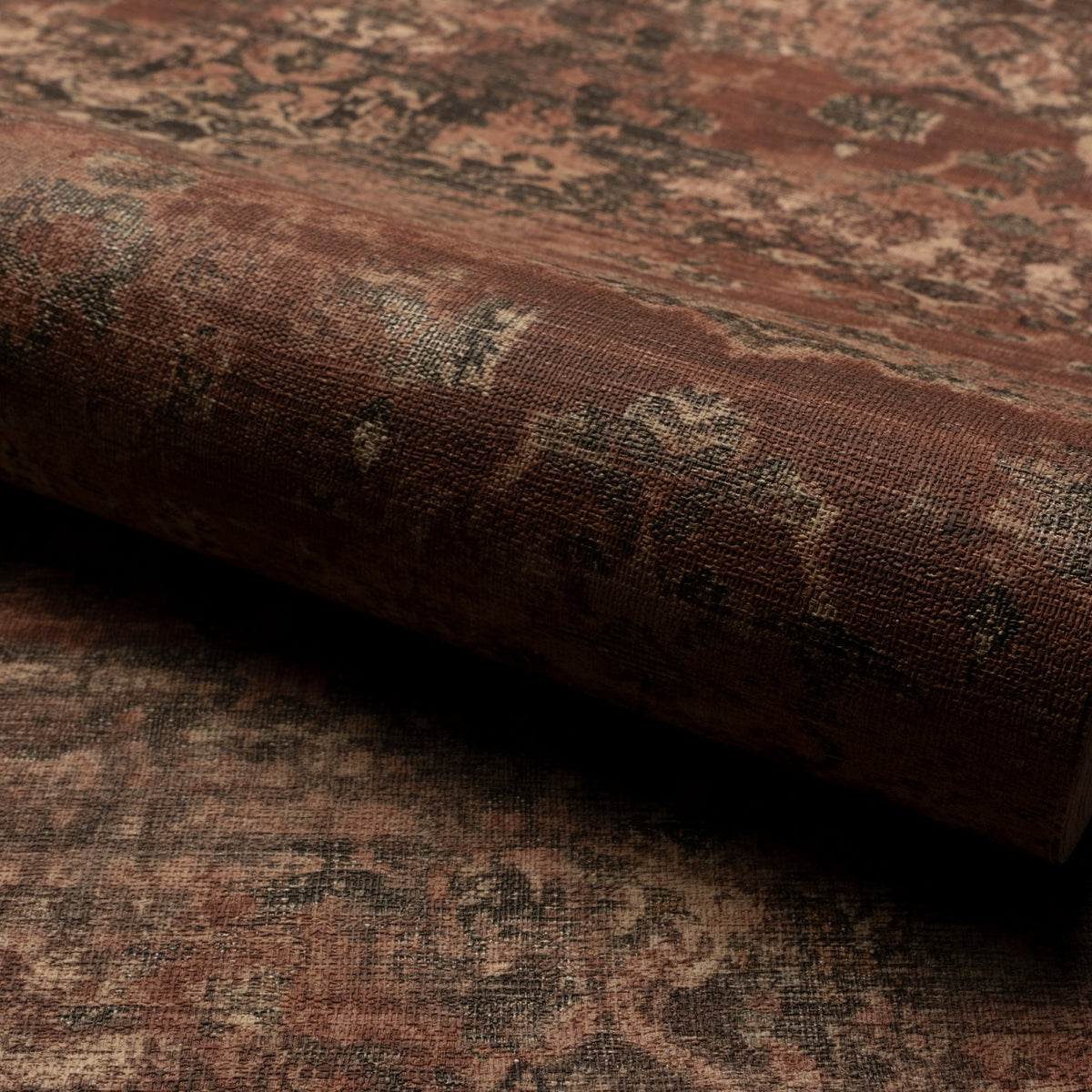 Galerie Concept Worn Tapistry Red Wallpaper CO3103