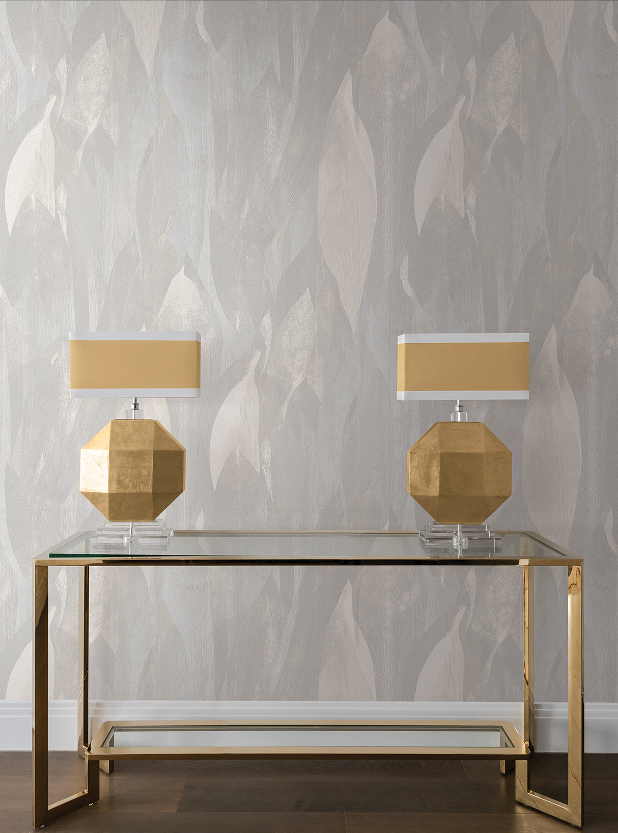 Candice Olson COD0601 Shimmering Canopy Light Grey Botanical Wallpaper